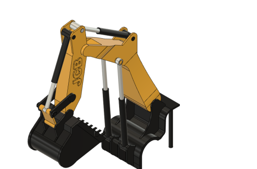 挖机挖斗臂3D数模图纸 STEP格式缩略图